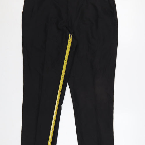 Marks and Spencer Men's Black Slim Fit 36S Trousers