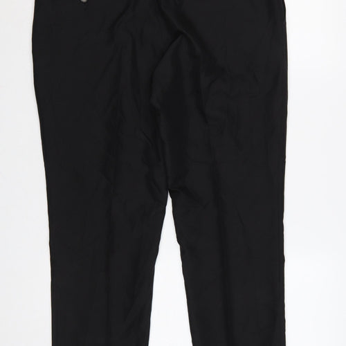 Marks and Spencer Men's Black Slim Fit 36S Trousers
