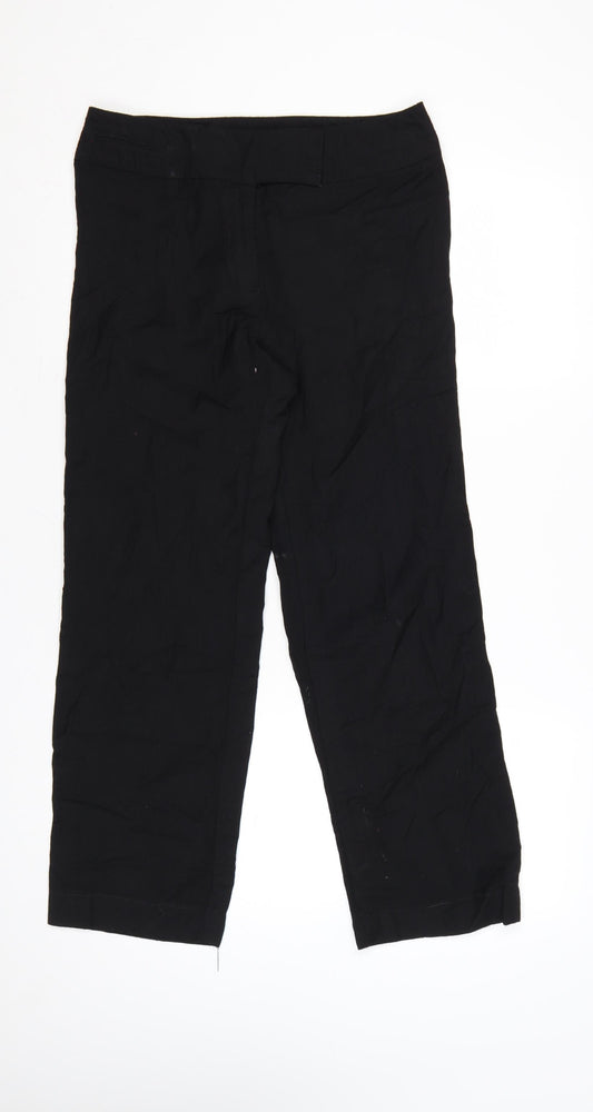 Linea Women’s Black Wool Cropped Trousers Size 10