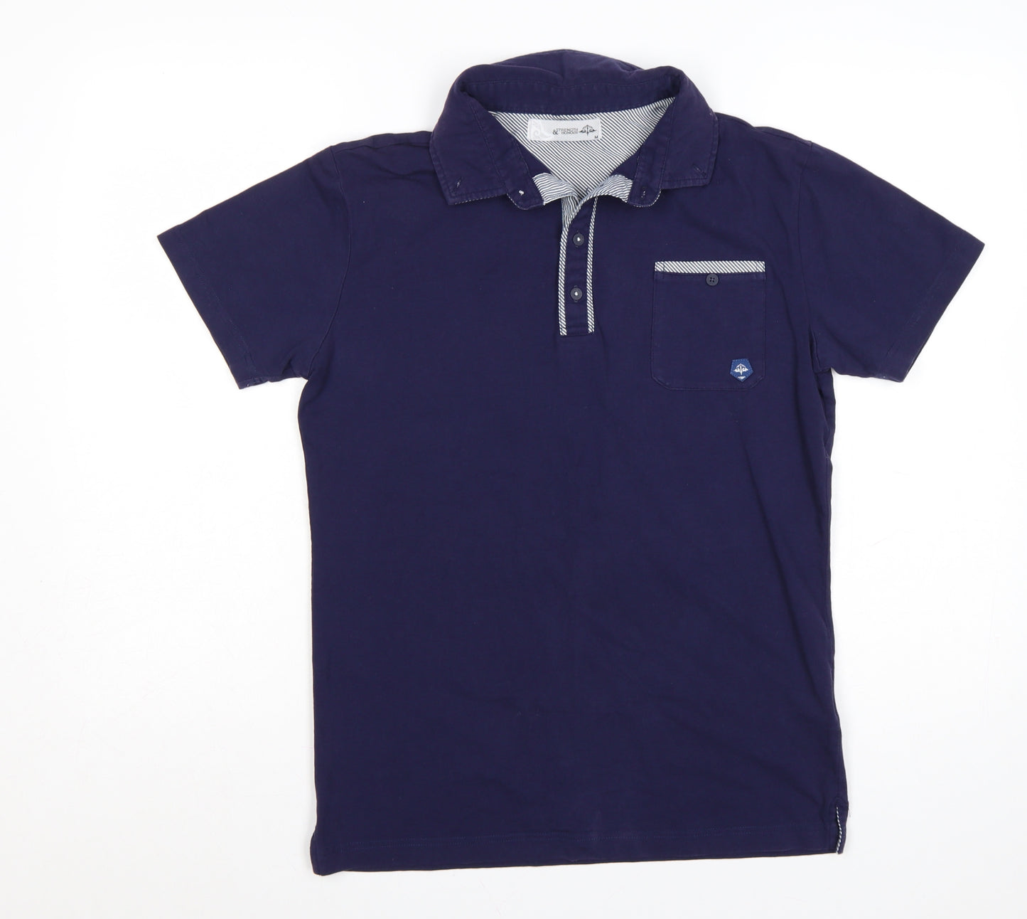 Strength & Honour Men's Blue Cotton Polo Shirt Size M