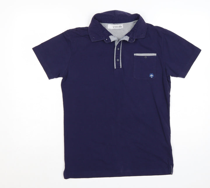 Strength & Honour Men's Blue Cotton Polo Shirt Size M