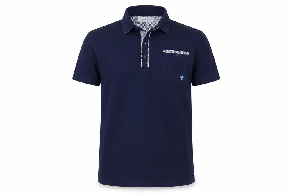 Strength & Honour Men's Blue Cotton Polo Shirt Size M