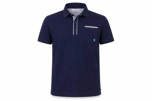 Strength & Honour Men's Blue Cotton Polo Shirt Size M