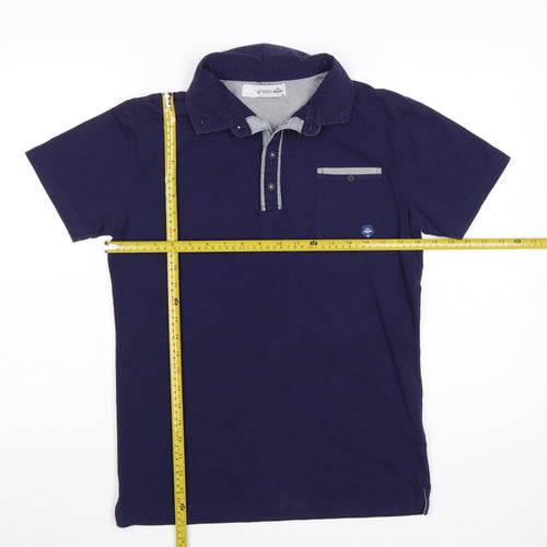 Strength & Honour Men's Blue Cotton Polo Shirt Size M