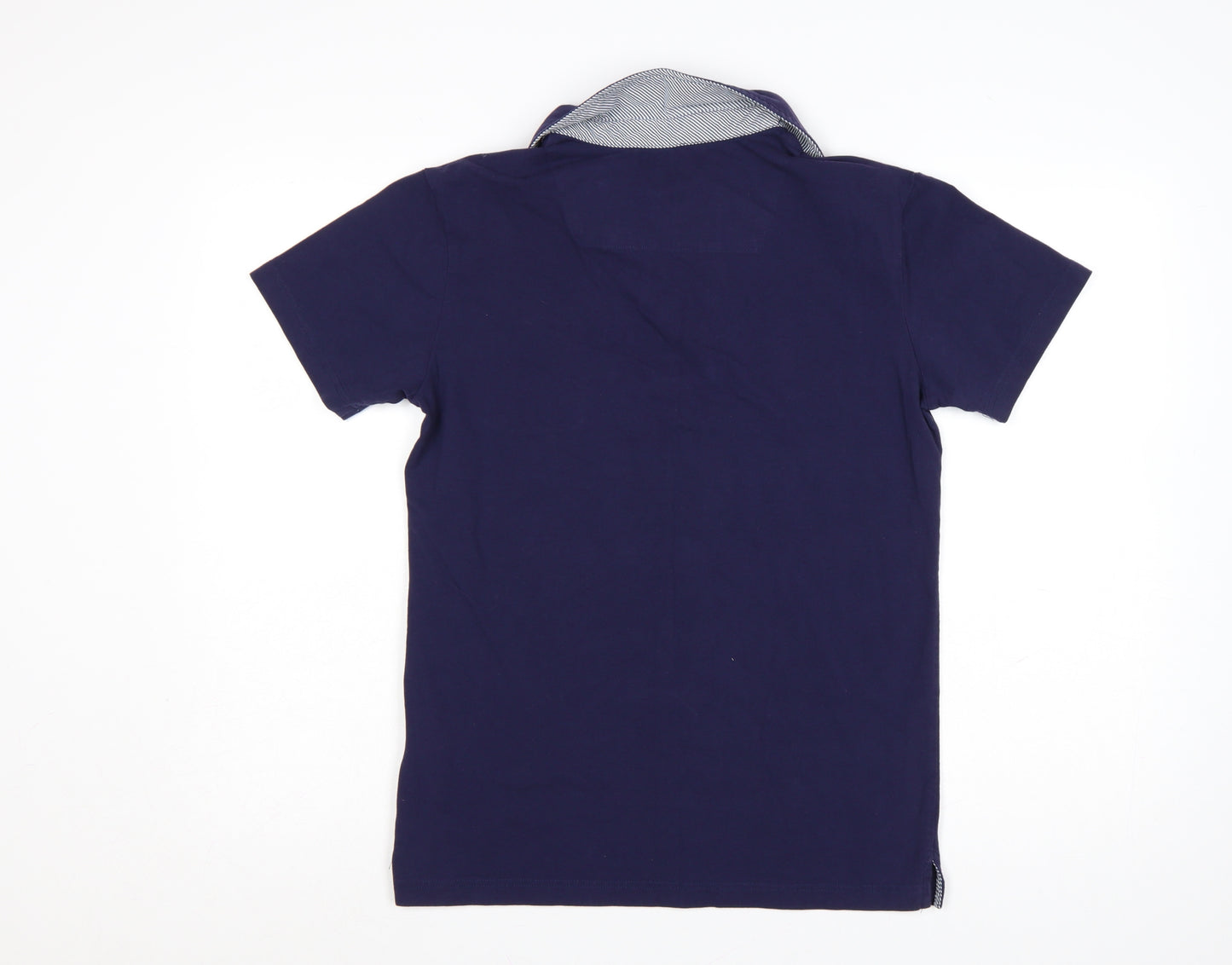 Strength & Honour Men's Blue Cotton Polo Shirt Size M