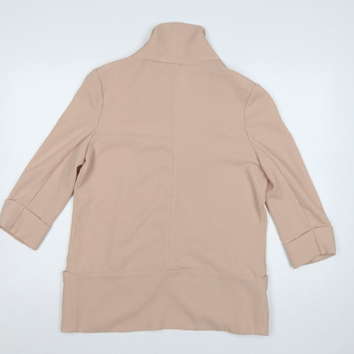 New Look Women Beige Shawl Collar Open Front Blazer Size 14