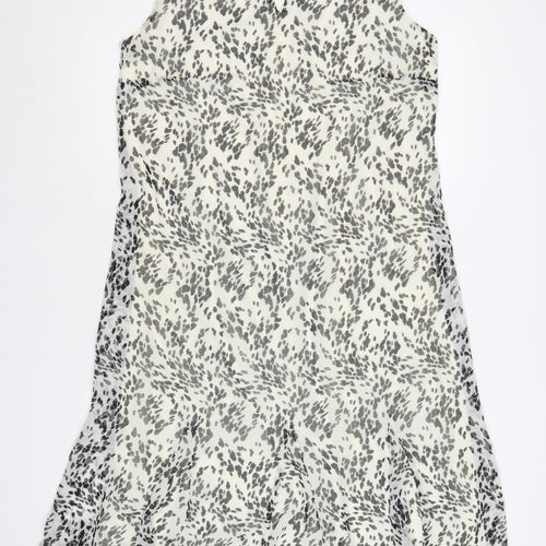 Bonmarché Women’s Grey Animal Print Sleeveless A-Line Dress Size 14