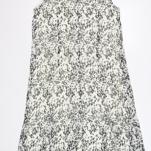 Bonmarché Women’s Grey Animal Print Sleeveless A-Line Dress Size 14