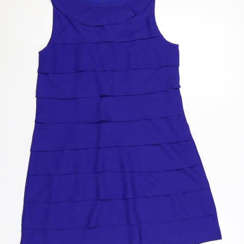 New Look Women Blue Size 14 Sleeveless Shift Dress
