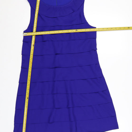 New Look Women Blue Size 14 Sleeveless Shift Dress