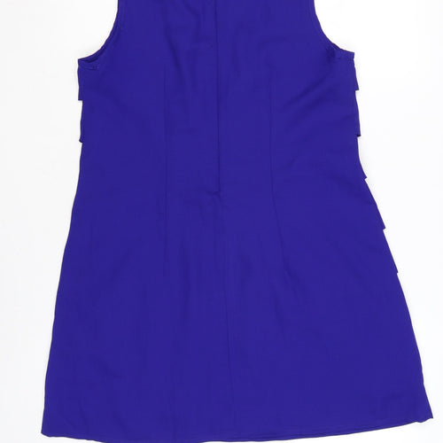 New Look Women Blue Size 14 Sleeveless Shift Dress