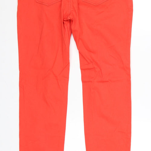 Armand Ventilo Women Red Straight Jeans Size 16 Cotton