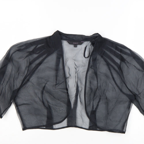 Coast Women's Black Sheer Kimono Blouse Size L