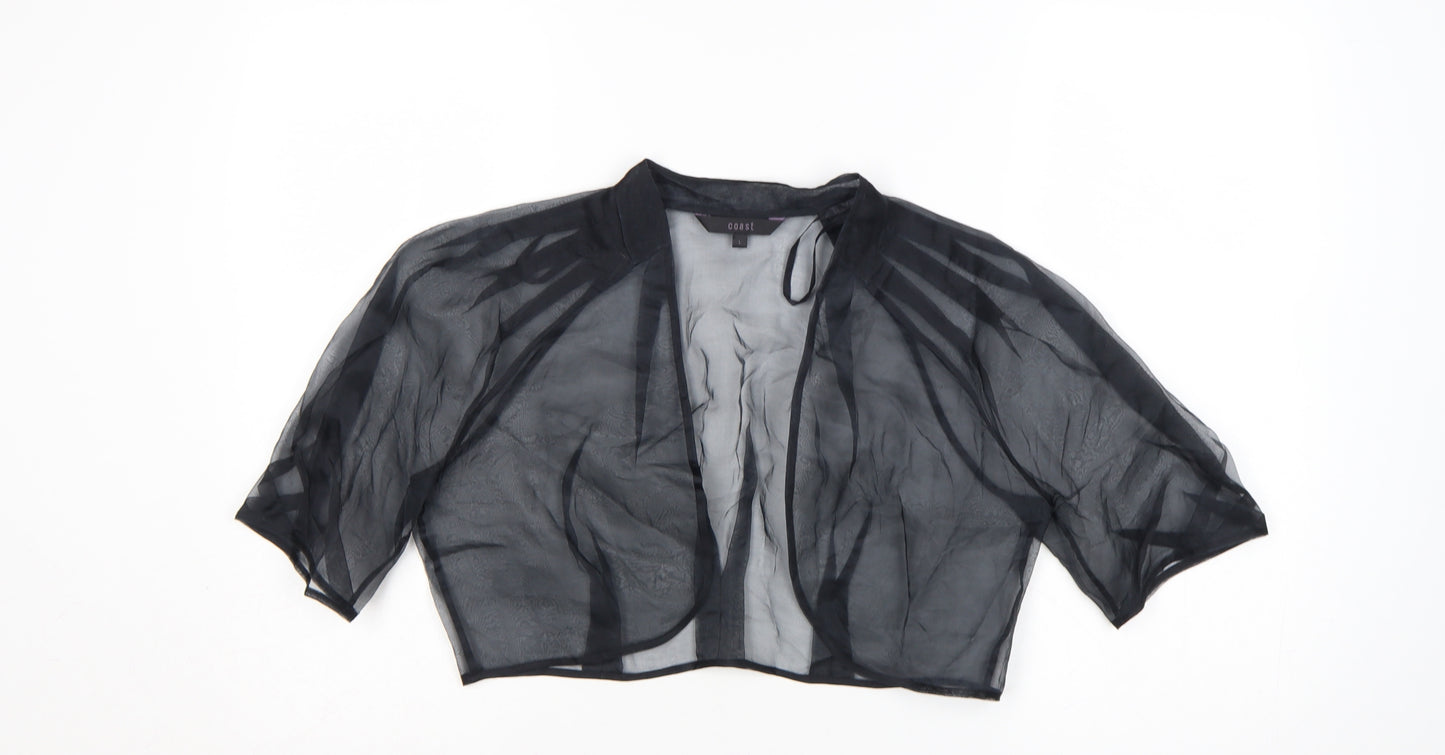 Coast Women's Black Sheer Kimono Blouse Size L