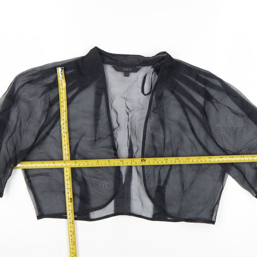 Coast Women's Black Sheer Kimono Blouse Size L