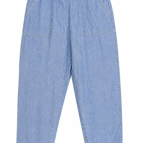 Damart Womens Blue High Rise Relaxed Tapered Jeans Size 12