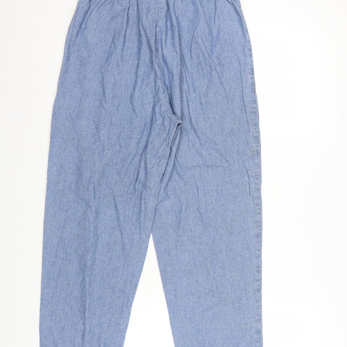 Damart Womens Blue High Rise Relaxed Tapered Jeans Size 12