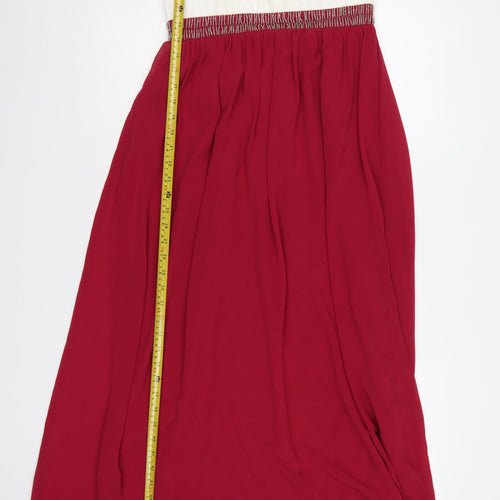 Quiz Women Red Maxi Halter Chiffon Party Dress Size 12