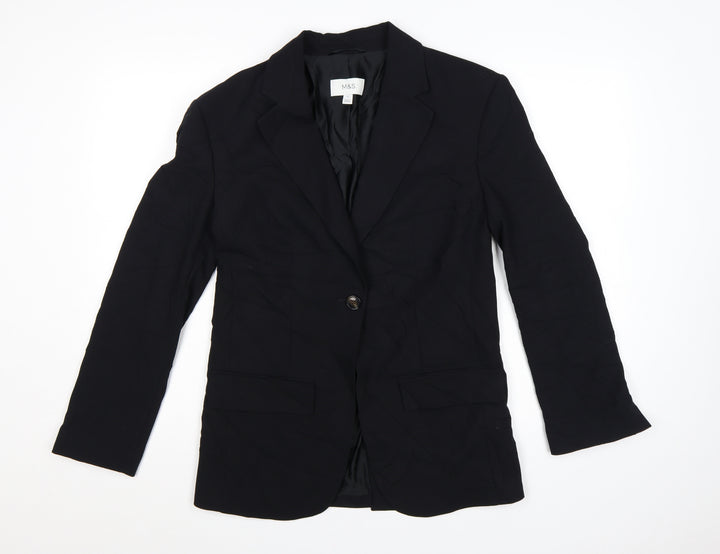 Marks and Spencer Women's Black Size 6 Classic Tailored Blazer