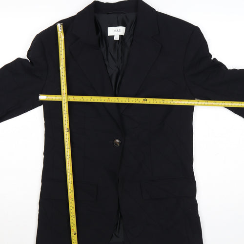 Marks and Spencer Women's Black Size 6 Classic Tailored Blazer