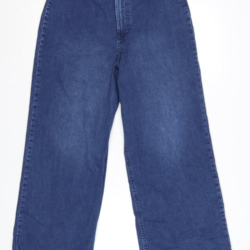 Dunnes Stores Women Blue Wide-Leg Jeans Size 12 Cotton Blend