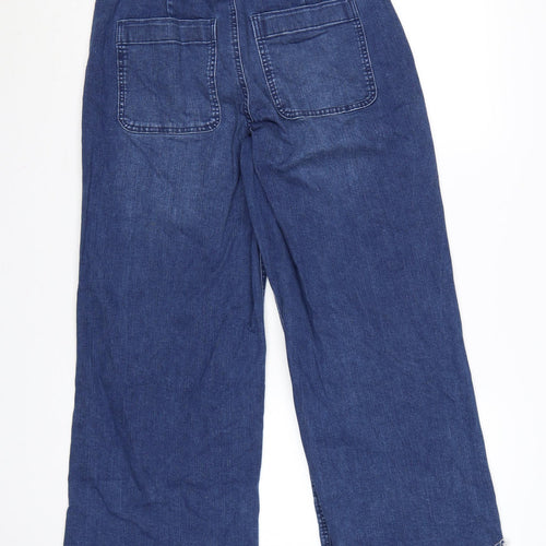Dunnes Stores Women Blue Wide-Leg Jeans Size 12 Cotton Blend