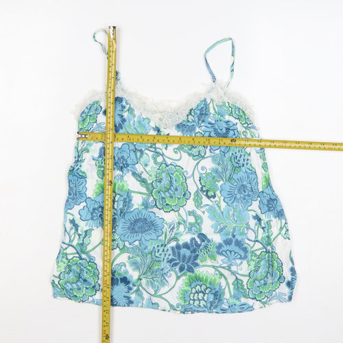 Salsa Jeans Women's Blue Floral Lace Camisole Top Size S
