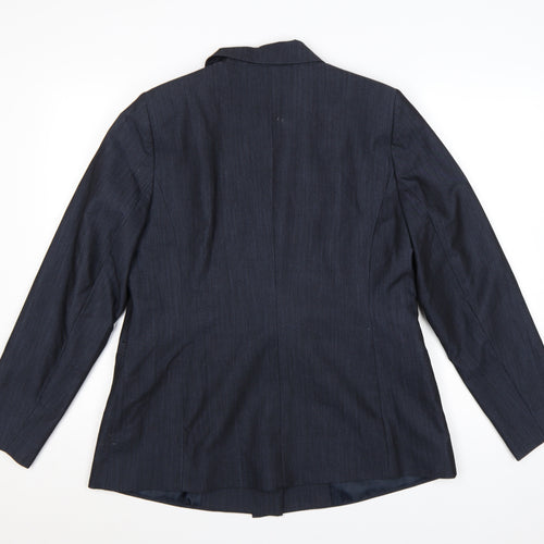V by Very Women's Navy Double-Breasted Blazer Jacket UK 16