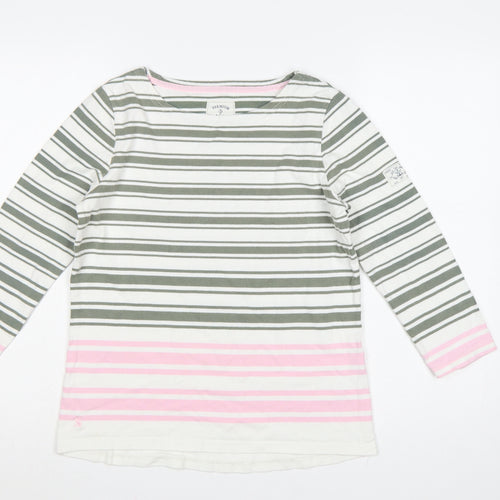 Joules Women’s Multicoloured Stripe Cotton Long Sleeve T-Shirt UK10
