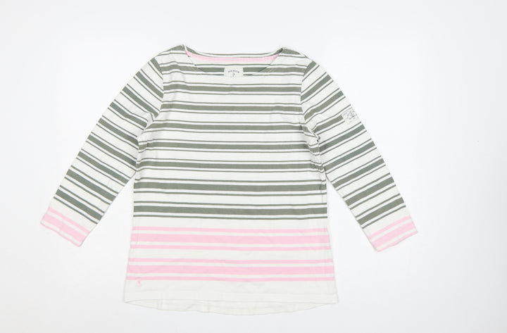 Joules Women’s Multicoloured Stripe Cotton Long Sleeve T-Shirt UK10