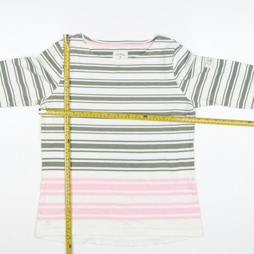 Joules Women’s Multicoloured Stripe Cotton Long Sleeve T-Shirt UK10