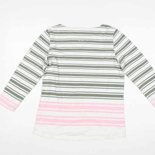 Joules Women’s Multicoloured Stripe Cotton Long Sleeve T-Shirt UK10