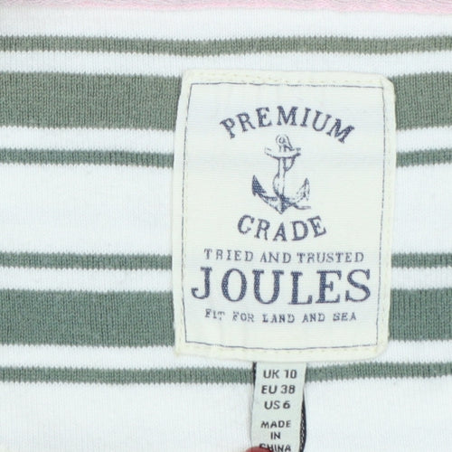 Joules Women’s Multicoloured Stripe Cotton Long Sleeve T-Shirt UK10