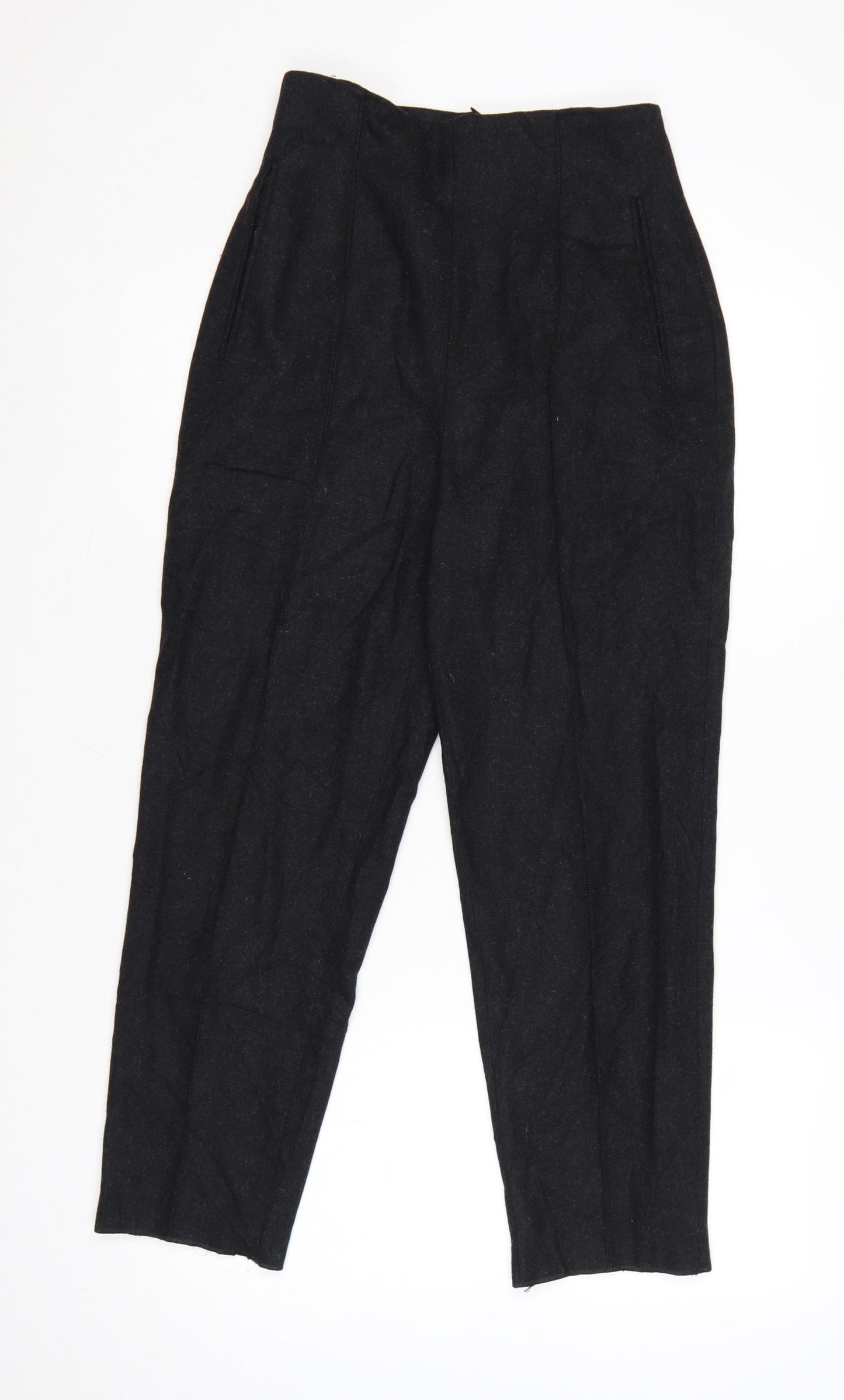 Dolce & Gabbana Womens Black Wool Blend Cropped Trousers Size 14
