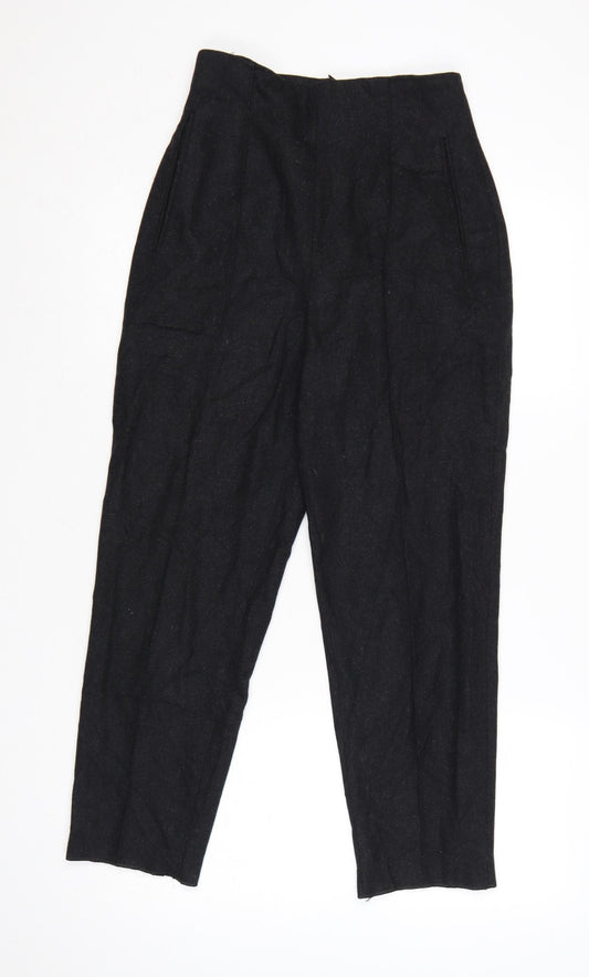 Dolce & Gabbana Womens Black Wool Blend Cropped Trousers Size 14