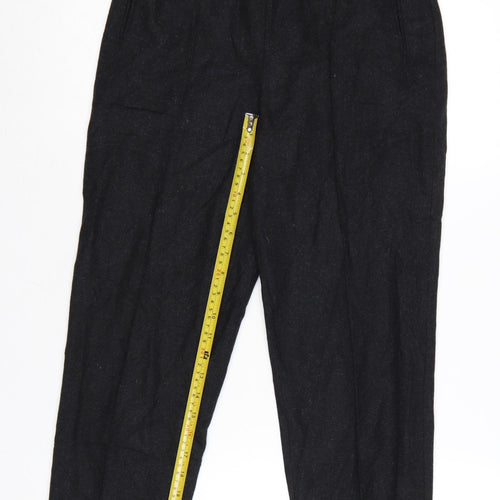 Dolce & Gabbana Womens Black Wool Blend Cropped Trousers Size 14