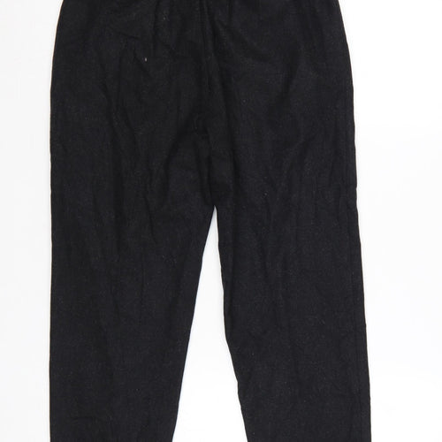 Dolce & Gabbana Womens Black Wool Blend Cropped Trousers Size 14