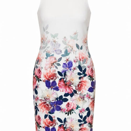 New Look Women’s Multicoloured Floral Bodycon Knee Length Dress Size 12