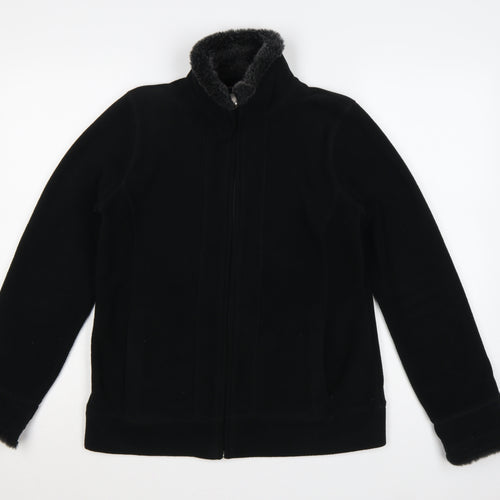 Maine New England Women's Black Fleece Jacket Size 10