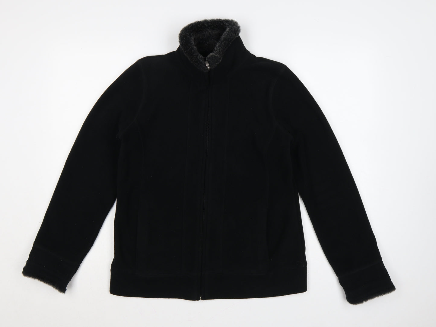 Maine New England Women's Black Fleece Jacket Size 10