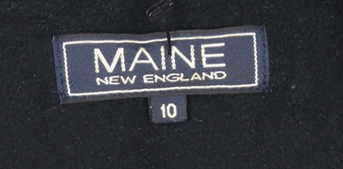 Maine New England Women's Black Fleece Jacket Size 10