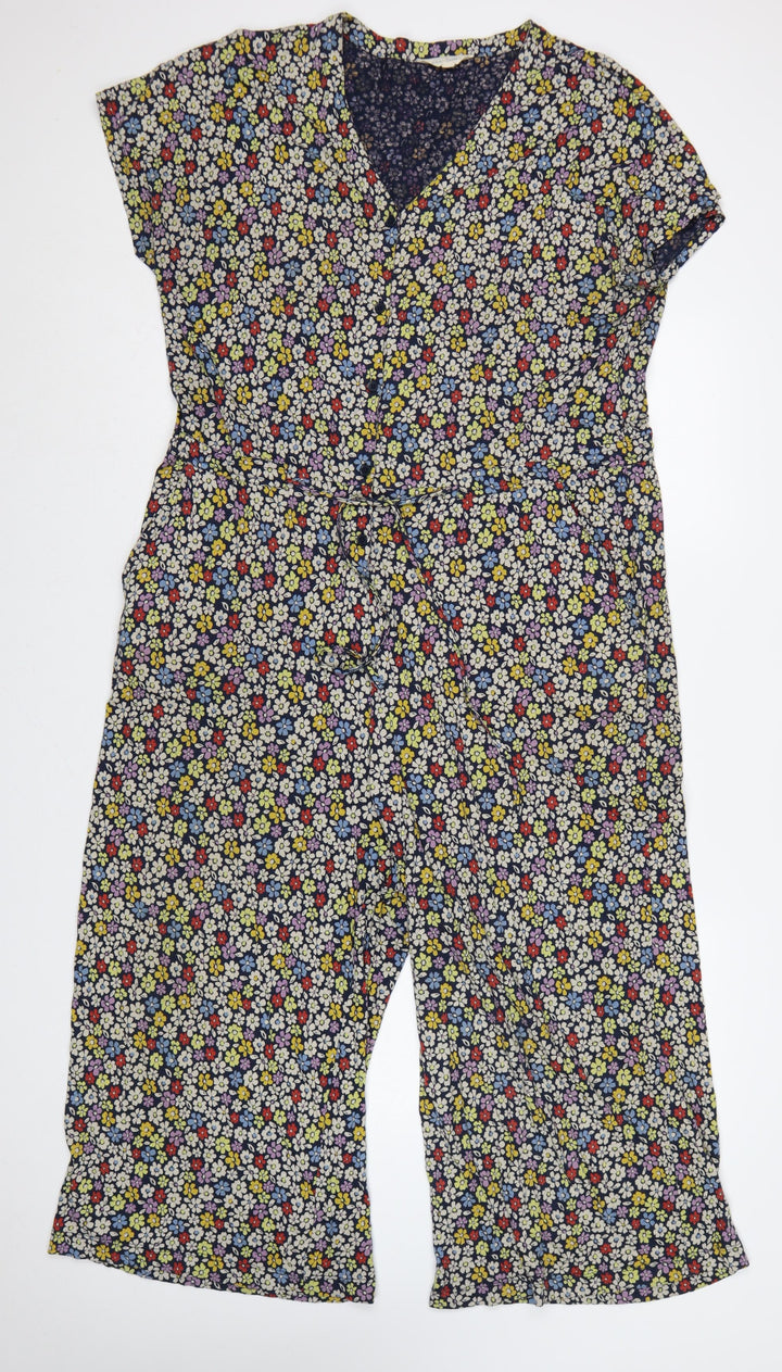 Seasalt Cornwall Women’s Blue Floral Rose Trellis Jumpsuit Size 14