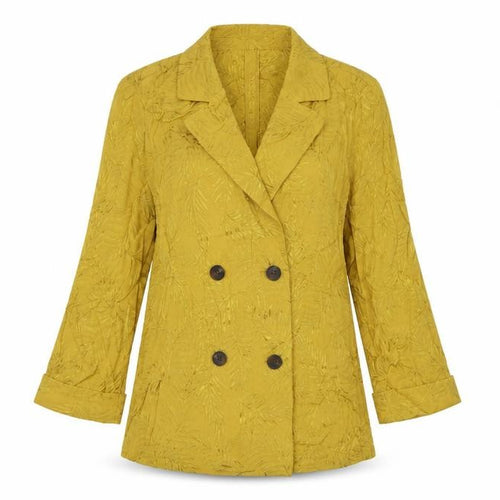 Next Women Yellow Double-Breasted Blazer Size 6