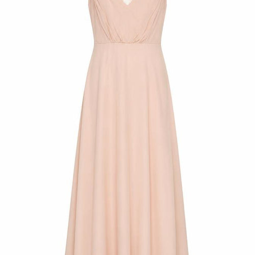ASOS Women’s Beige Lace Maxi Dress UK 8 V-Neck Short Sleeve