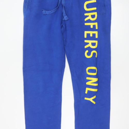 Hollister Men’s Blue XL Logo Fleece Jogger Sweatpants