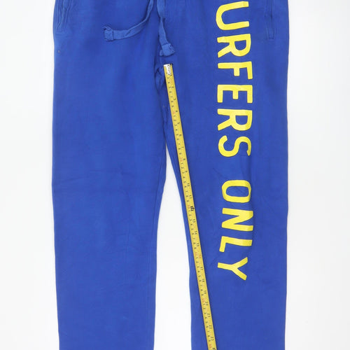 Hollister Men’s Blue XL Logo Fleece Jogger Sweatpants