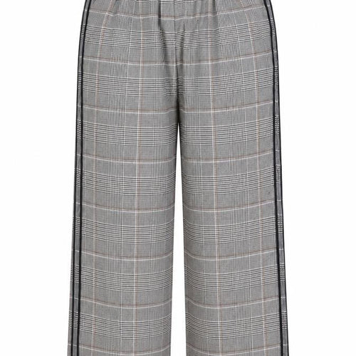 M&S Women’s Grey Check Stripe Straight Trousers UK 14 Long
