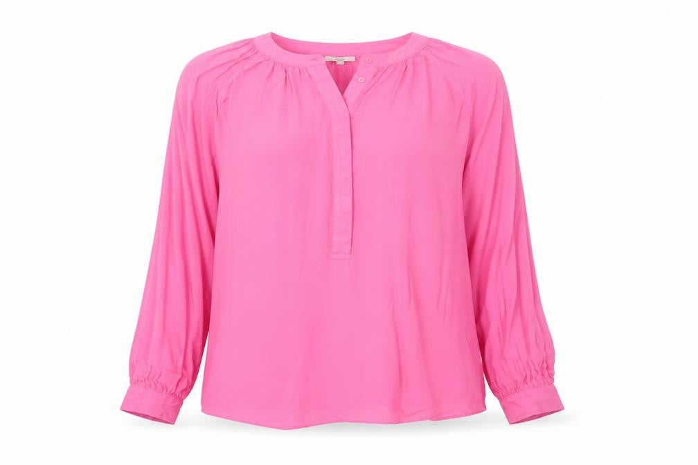 Reiss Women Pink UK 4 Viscose Long Sleeve Button Blouse