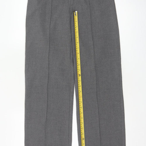 Pull&Bear Women Grey S High Rise Straight Tailored Trousers