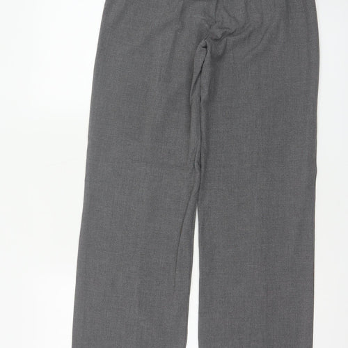 Pull&Bear Women Grey S High Rise Straight Tailored Trousers